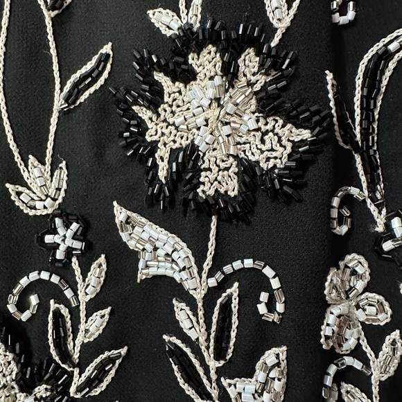 J Kara Formal Maxi Beaded Black Dress Size 14 Sleeveless Prom Gala HoCo Wedding - Picture 5 of 7